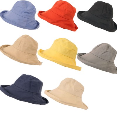 1's AntiUV Fashion Wide Brim Summer Beach Cotton Sun Bucket Hat New Hot  eb-43364121